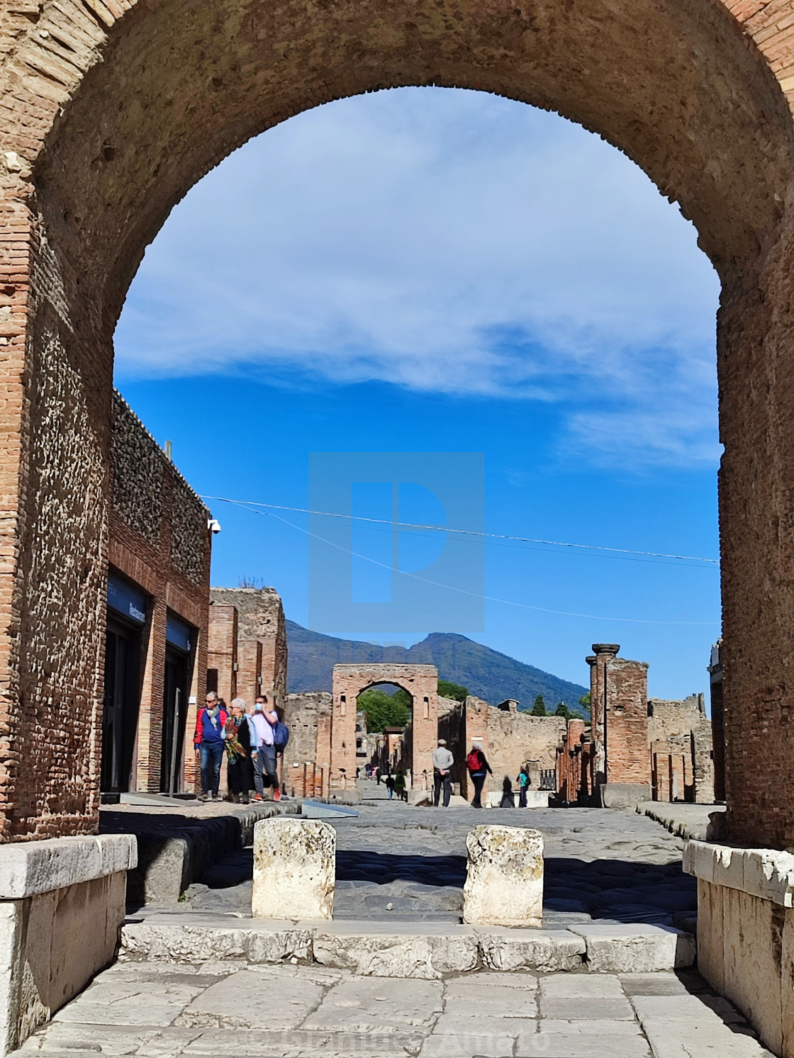 "Pompei - Scorcio dell'Arco di Caligola dall'Arco di Nerone" stock image