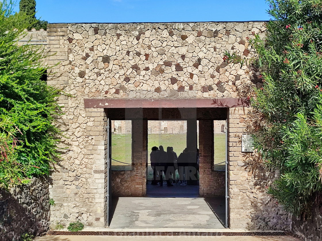 "Pompei - Entrata del Quadriportico dei Teatri" stock image