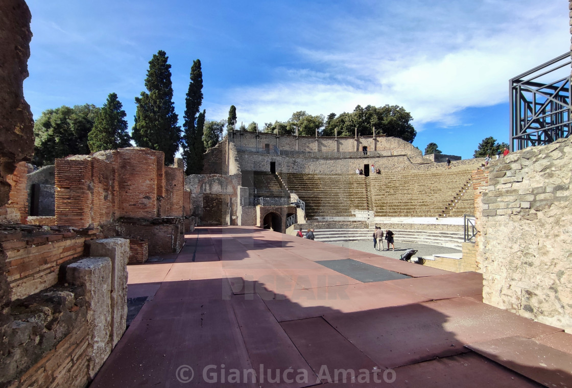 "Pompei - Palcoscenico del Teatro Grande" stock image