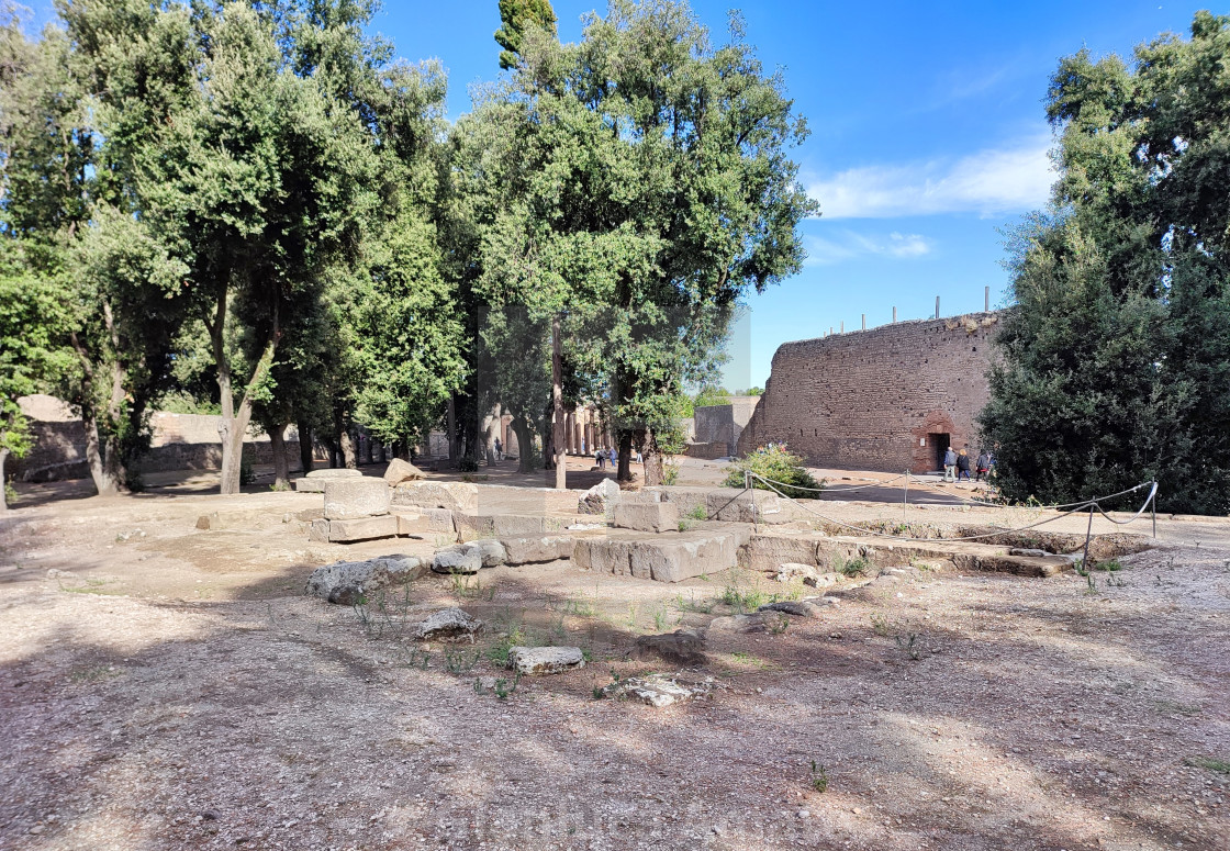 "Pompei - Scorcio del Foro Triangolare dal Santuario di Atena ed Eracle" stock image