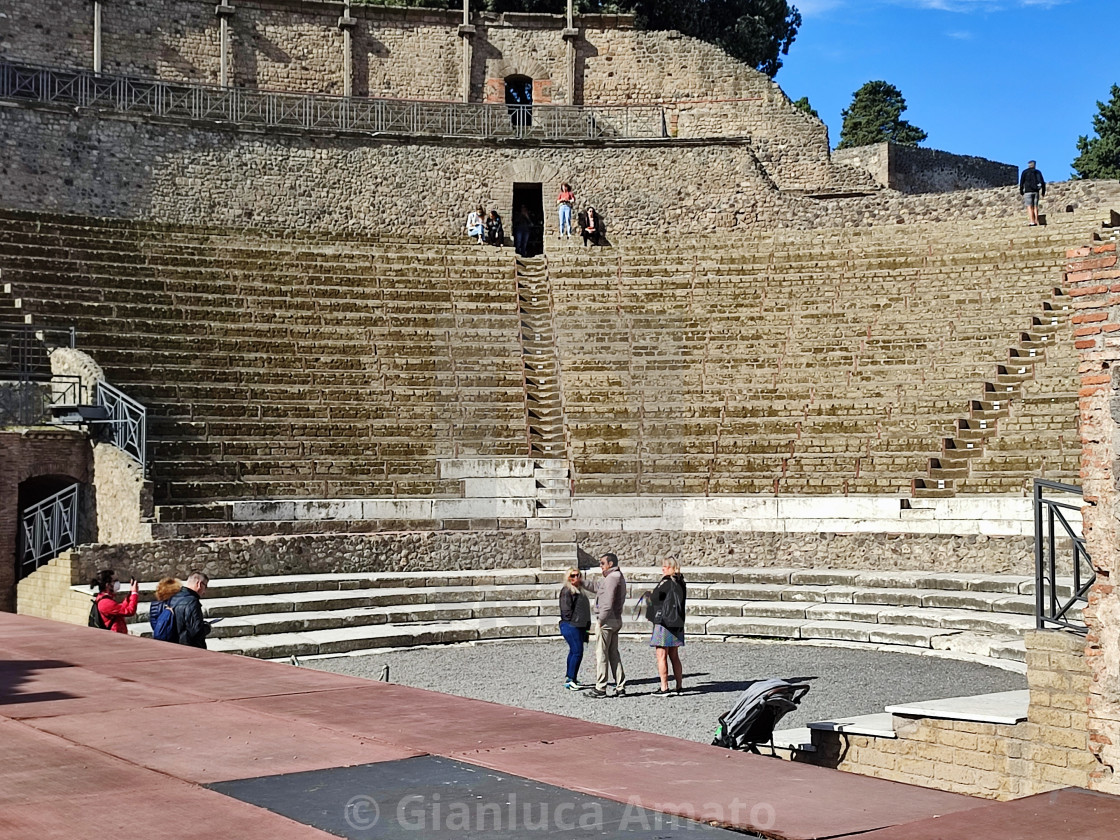 "Pompei - Scorcio del Teatro Grande dal palcoscenico" stock image