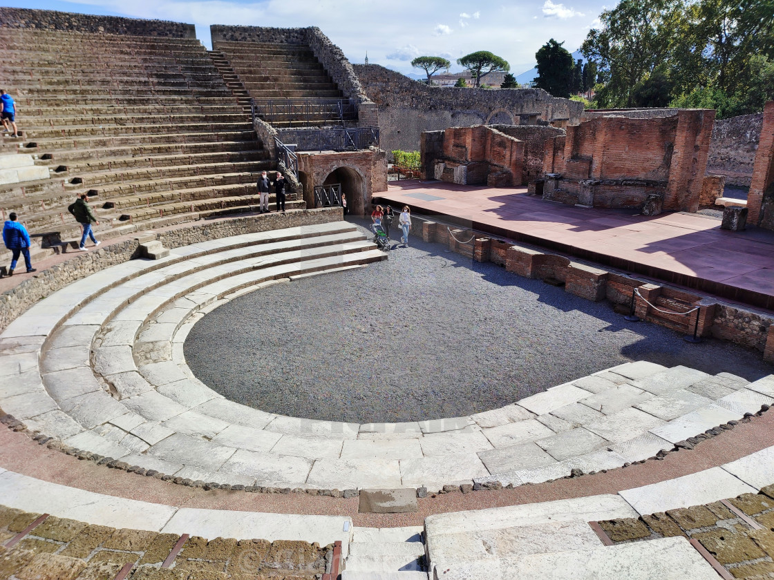 "Pompei - Platea del Teatro Grande" stock image