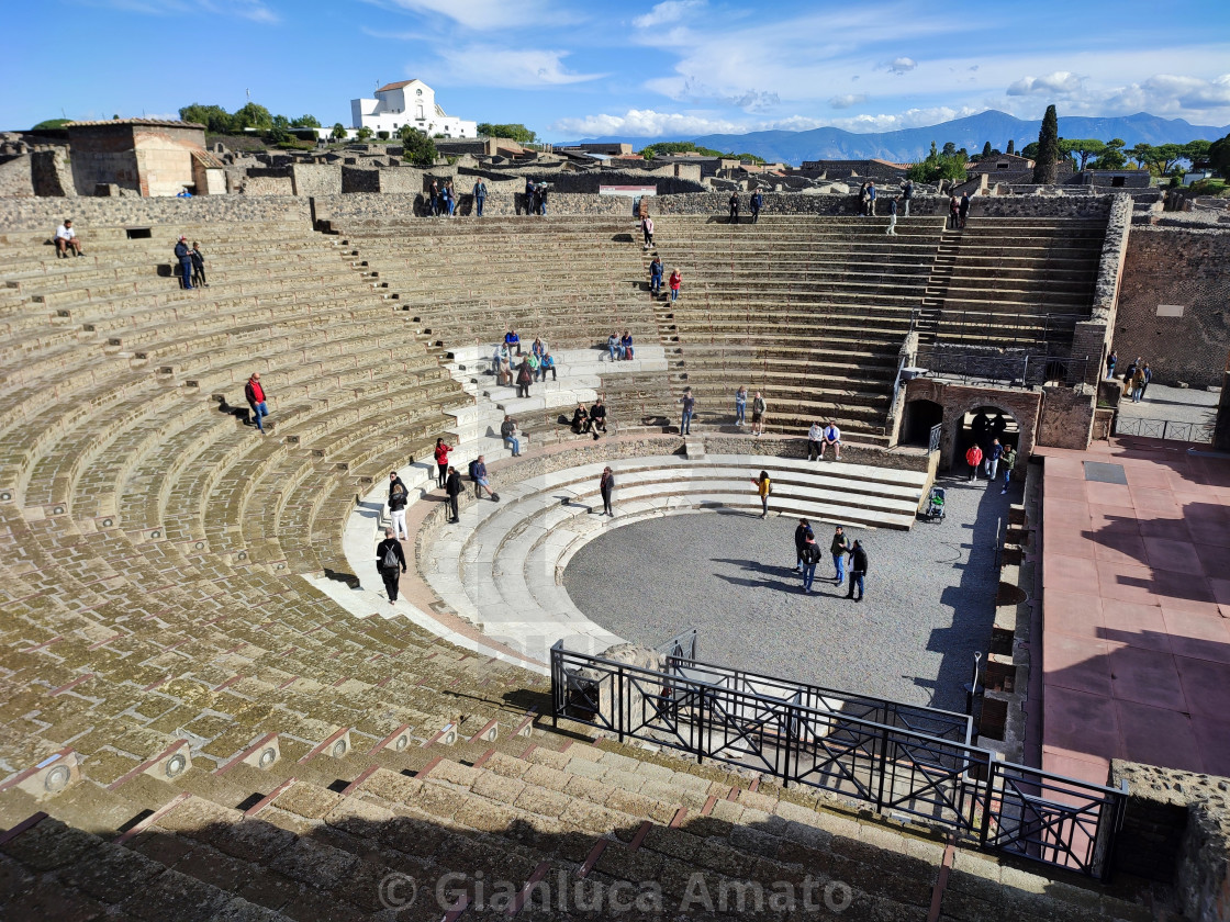 "Pompei - Panorama del Teatro Grande" stock image