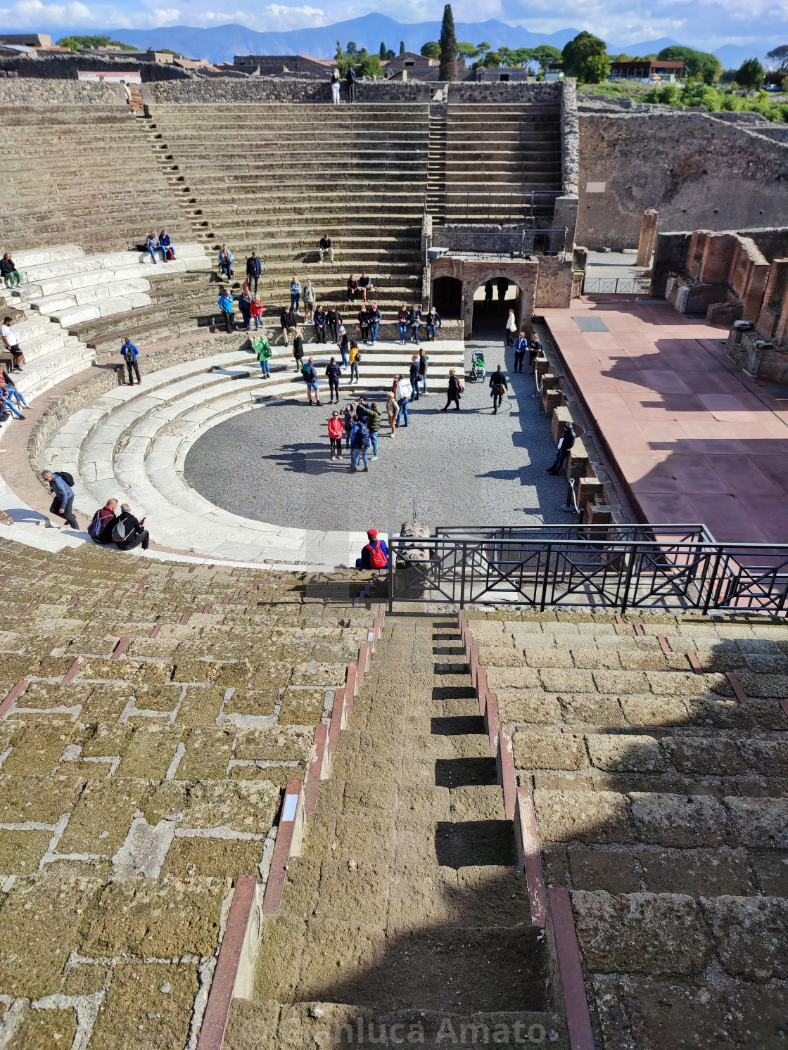 "Pompei - Teatro Grande dalla gradinata" stock image