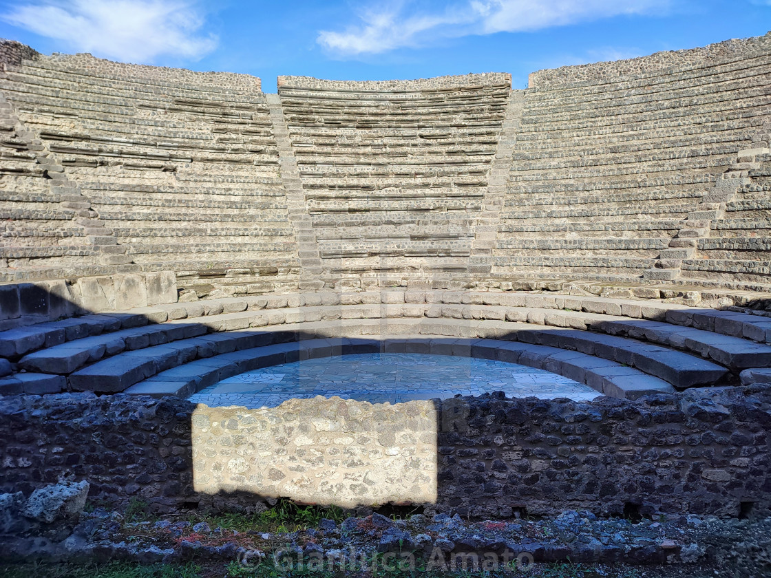 "Pompei - Gradonate del Teatro Piccolo" stock image