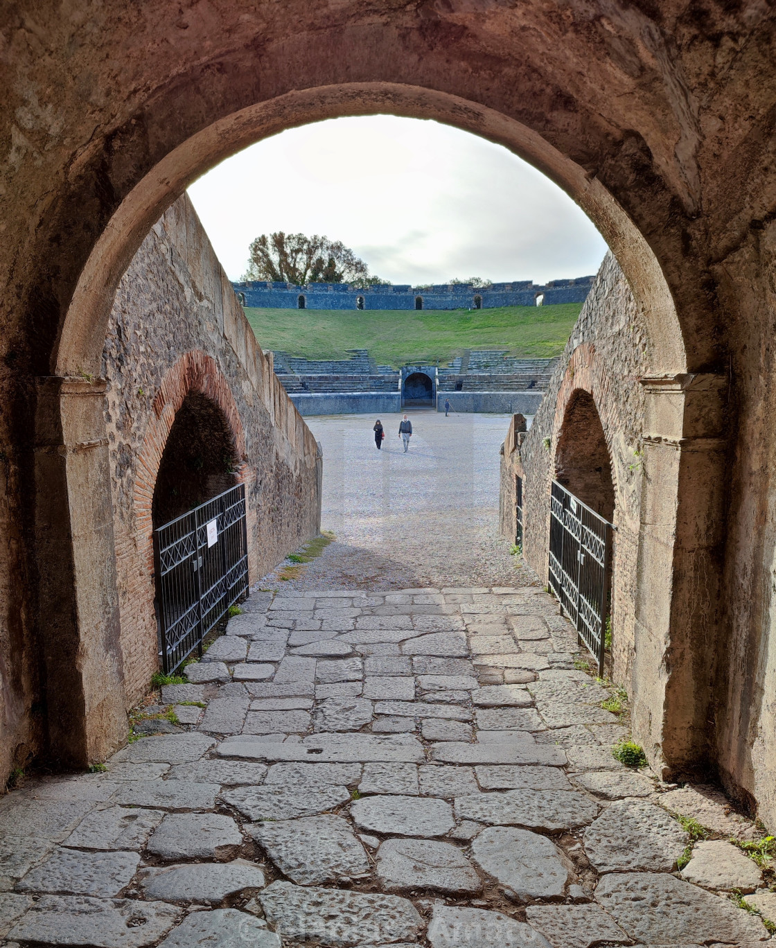 "Pompei - Cunicolo di ingresso dell'Anfiteatro da Via di Castricio" stock image