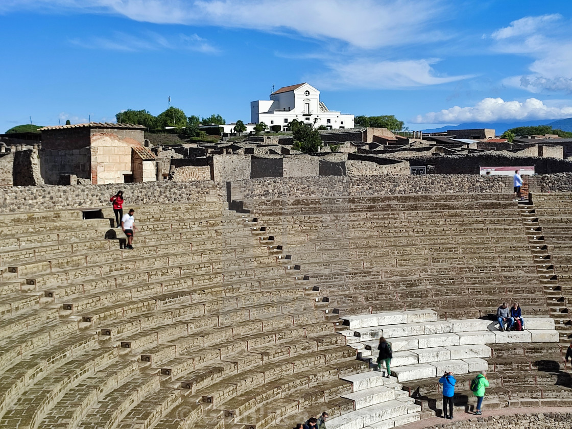 "Pompei - Scorcio panoramico del Teatro Grande" stock image