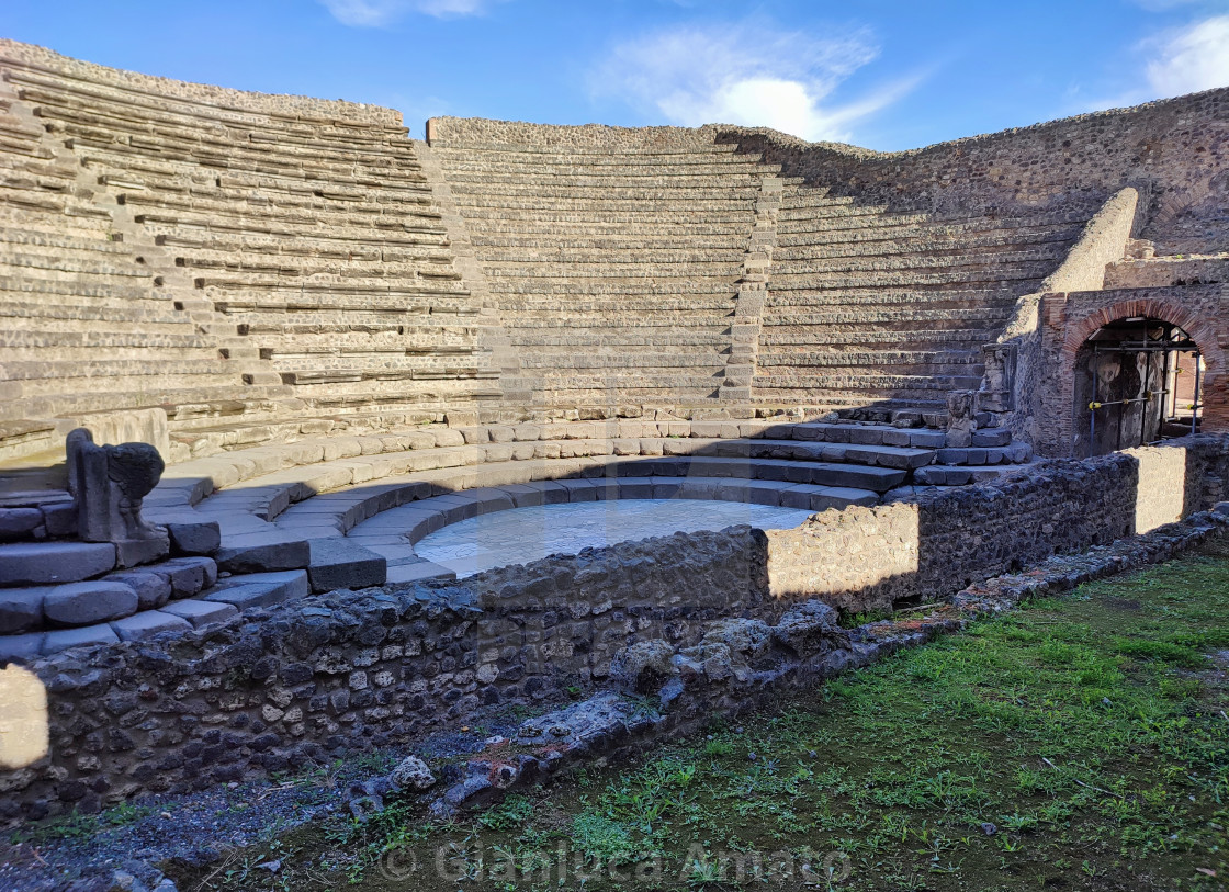 "Pompei - Cavea del Teatro Piccolo" stock image