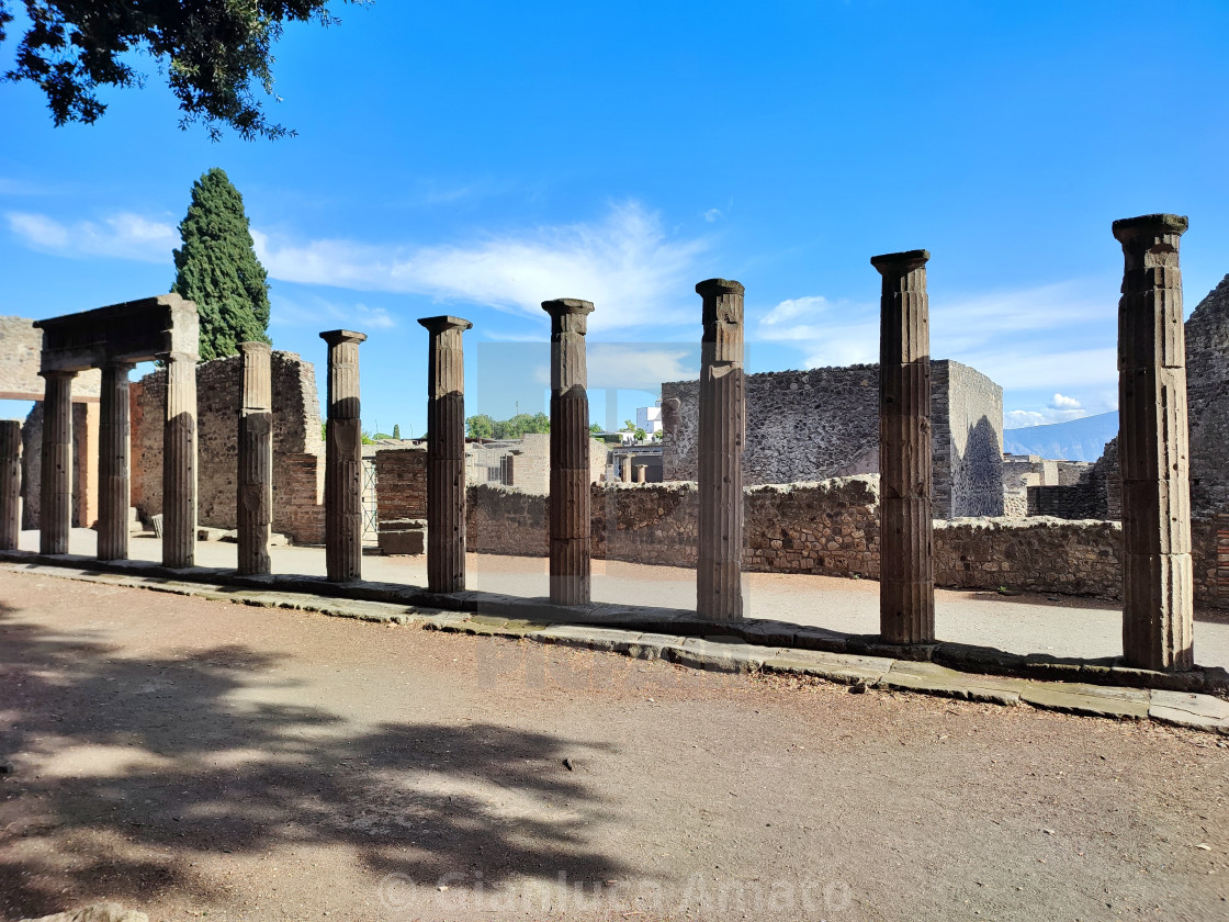 "Pompei - Colonne del Foro Triangolare" stock image