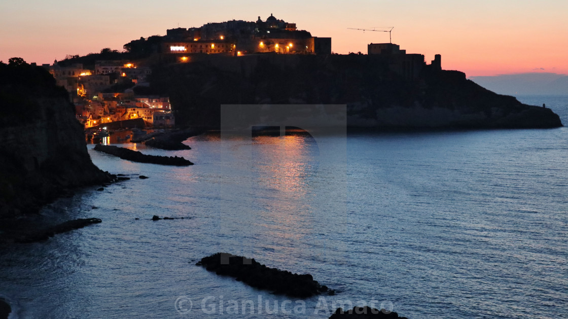 "Procida – Baia di Corricella all'alba" stock image