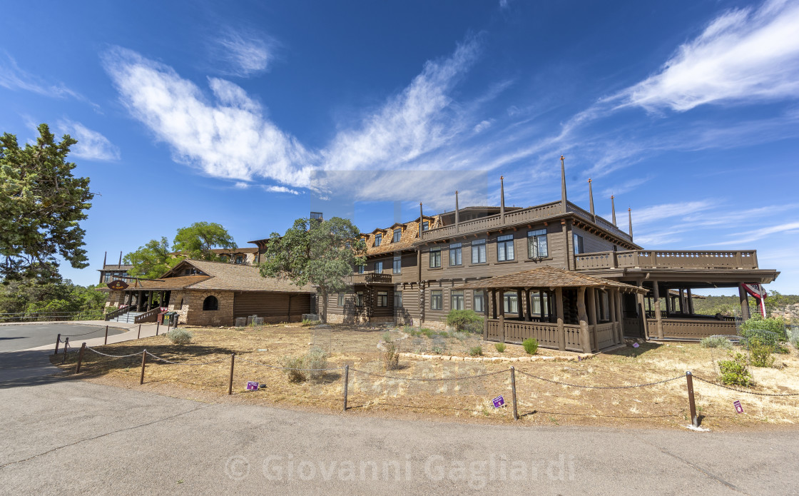 "GRAND CANYON, USA - JULY 2018: The El-Tovar Restaurant Lodge is a famous..." by Giovanni Gagliardi - $7.68 "GRAND CANYON, USA - JULY 2018: The El-Tovar Restaurant Lodge is a famous..." stock image