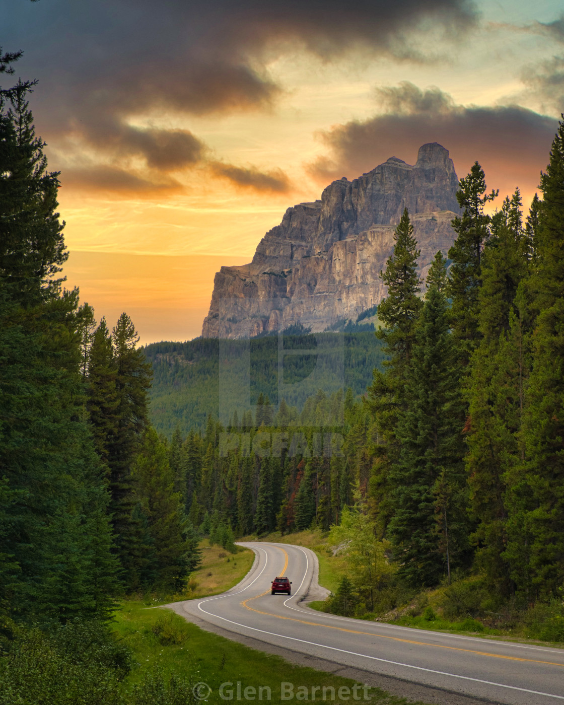 "The Long Drive Home" stock image