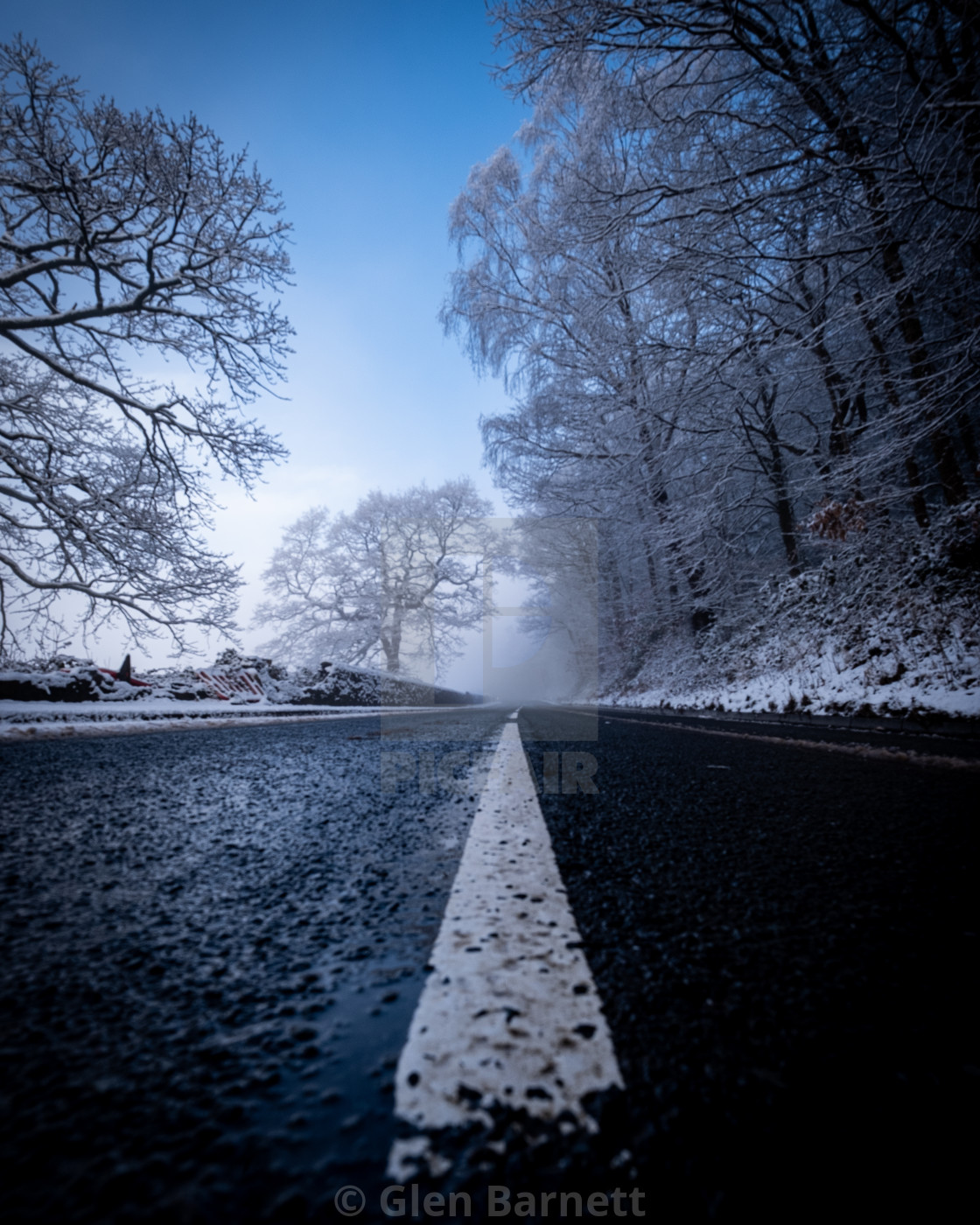 "Winter Road" stock image