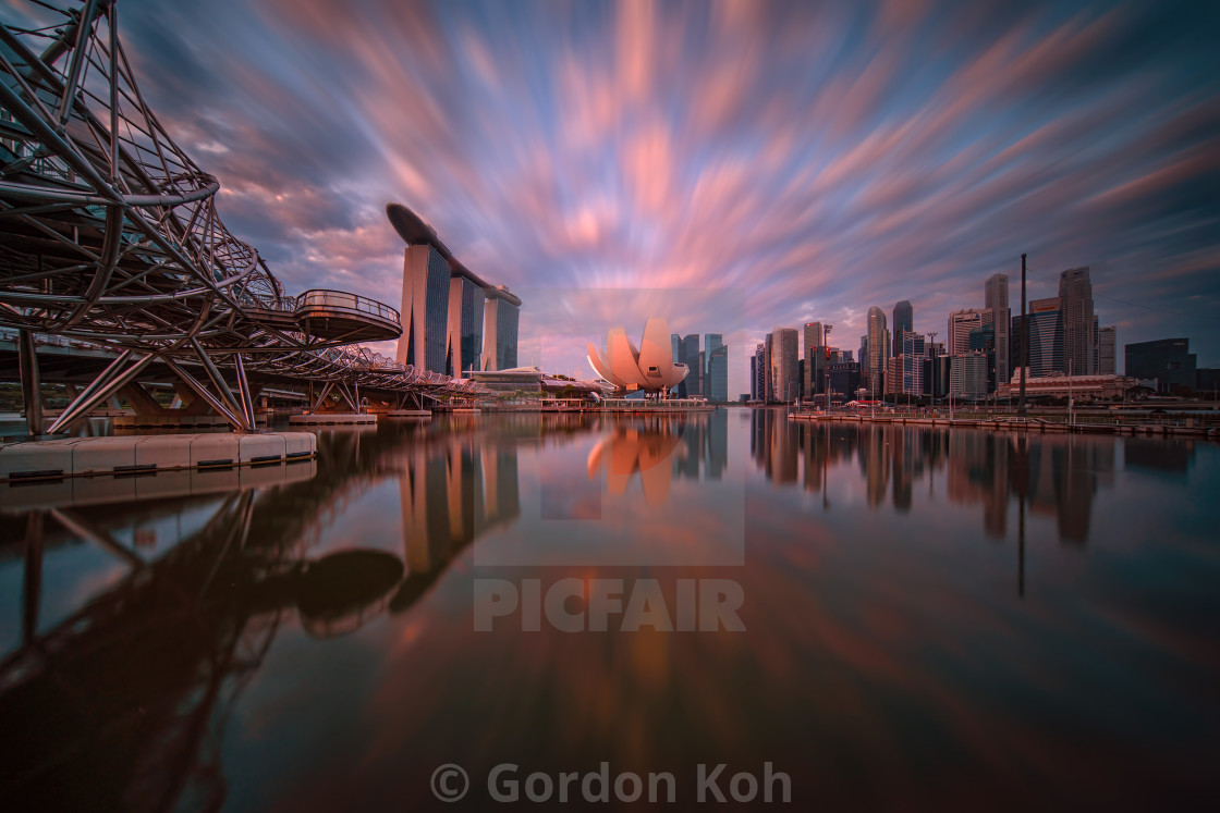 "Sunrise over MBS" stock image