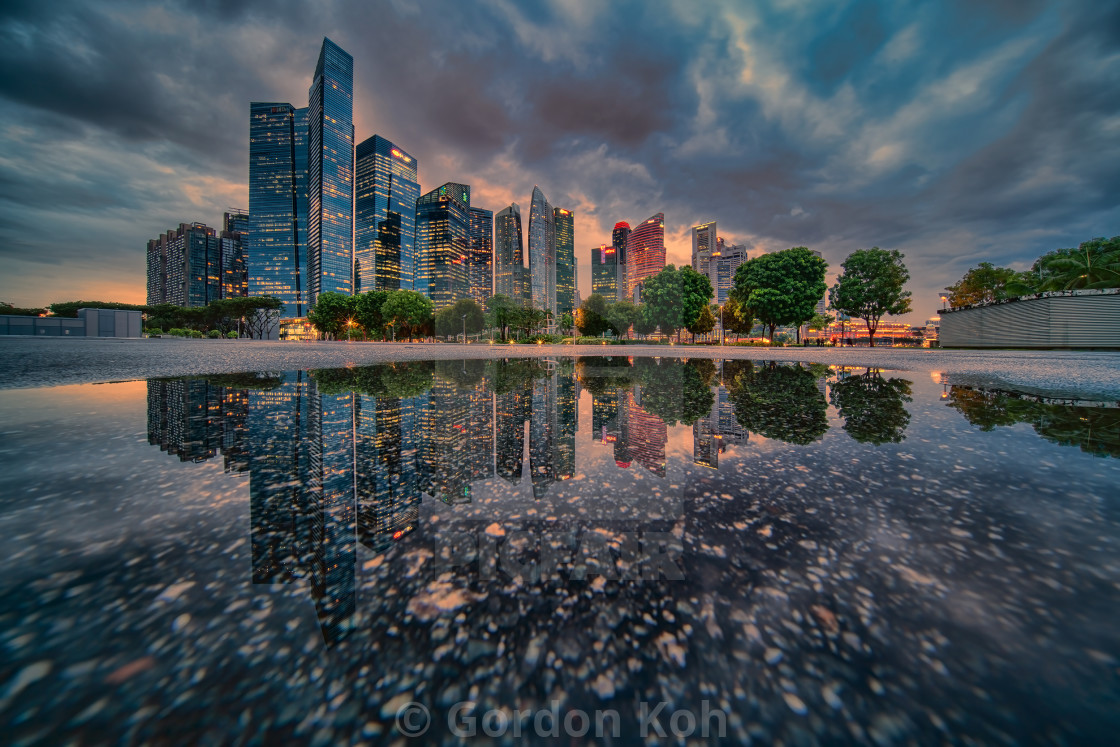 "Into the blue hour" stock image