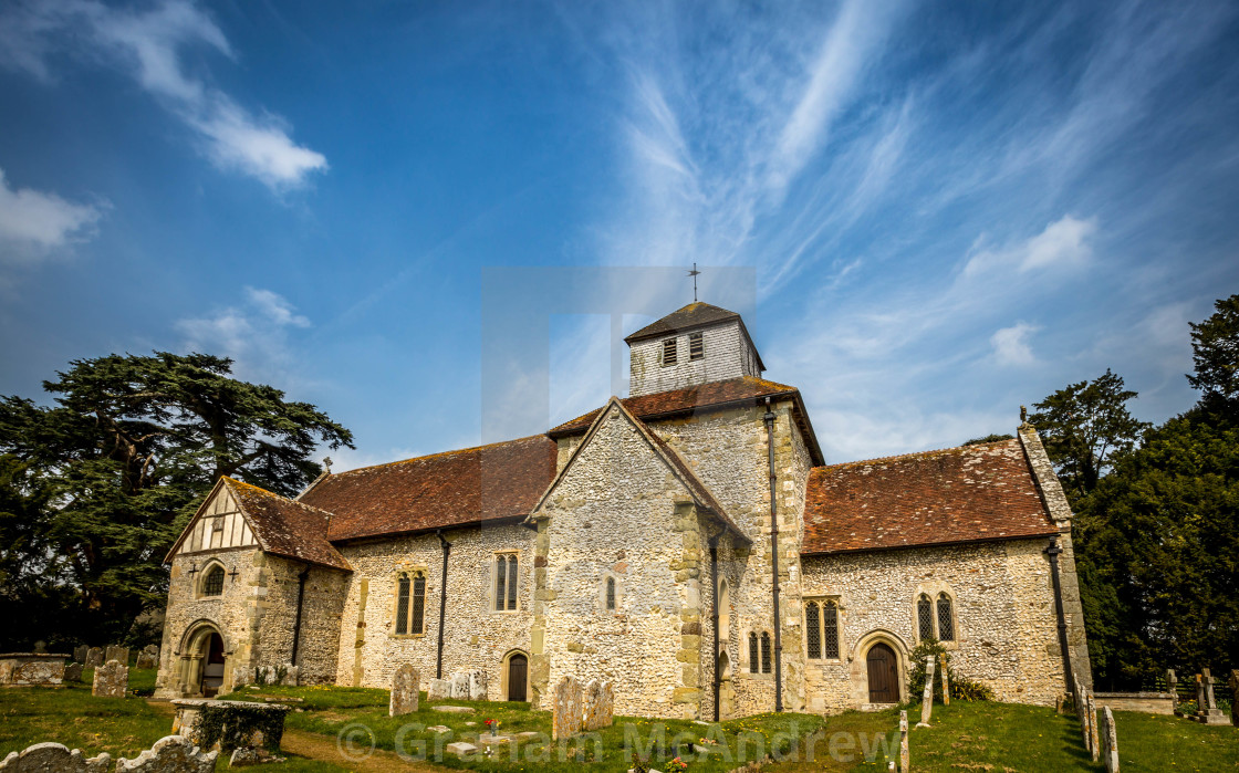 "Breamore church, Hampshire UK" stock image