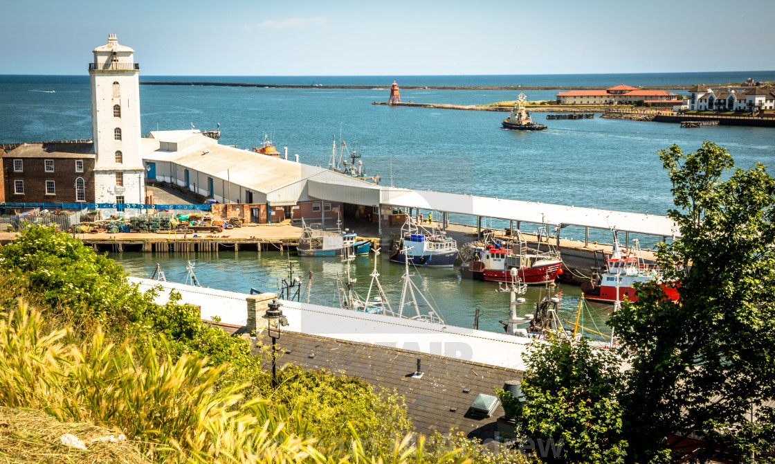 "The New Low Light from the fishing Quey , North Shields" stock image