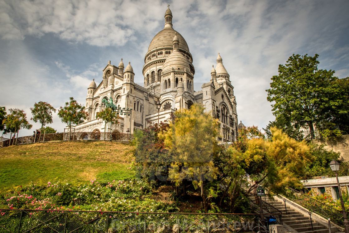 "The Basilica of the Sacred Heart of Paris, commonly known as Sacré-Cœur," stock image