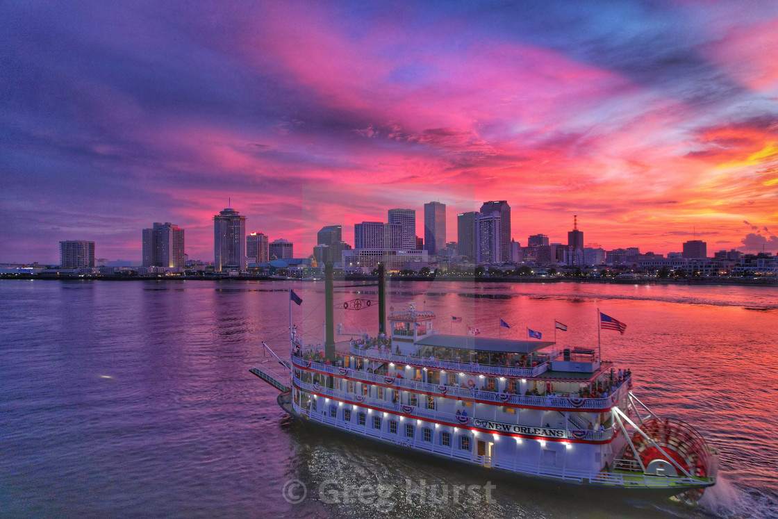 "July 4th Nola Sunset" stock image