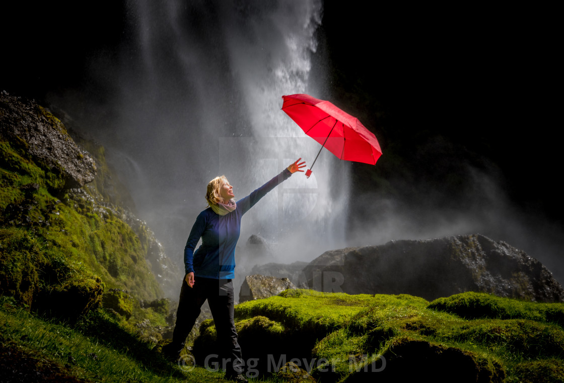 "The red umbrella" stock image