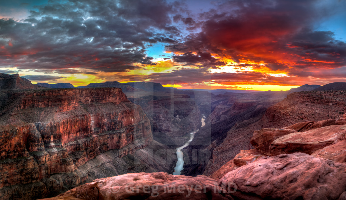 "Sunset at the Grand Canyon" stock image