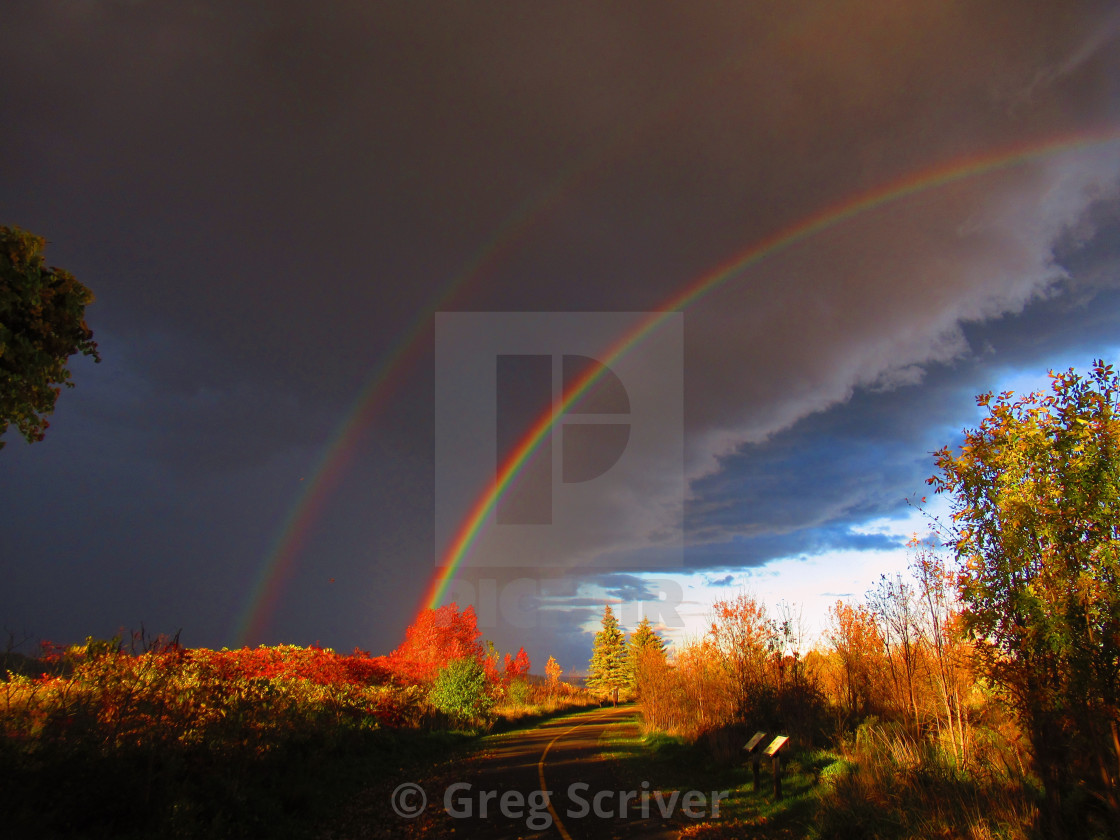 "Double Rainbow" stock image