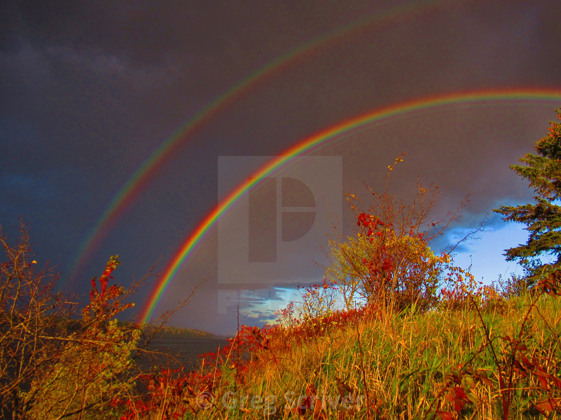 "Double Rainbow" stock image
