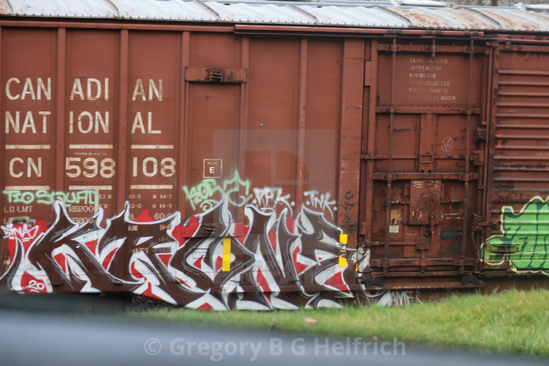 "KRONE for the Railway Graffiti Message" stock image