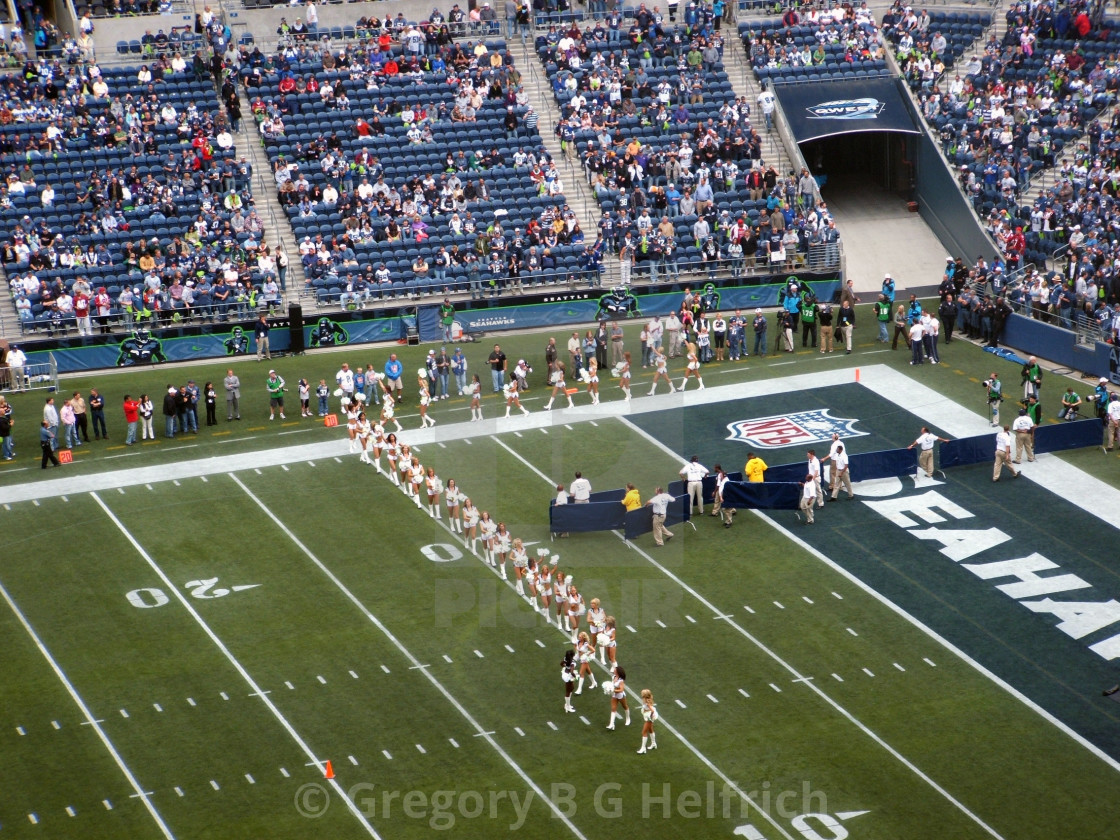 "Opposing Team Cheerleaders" stock image