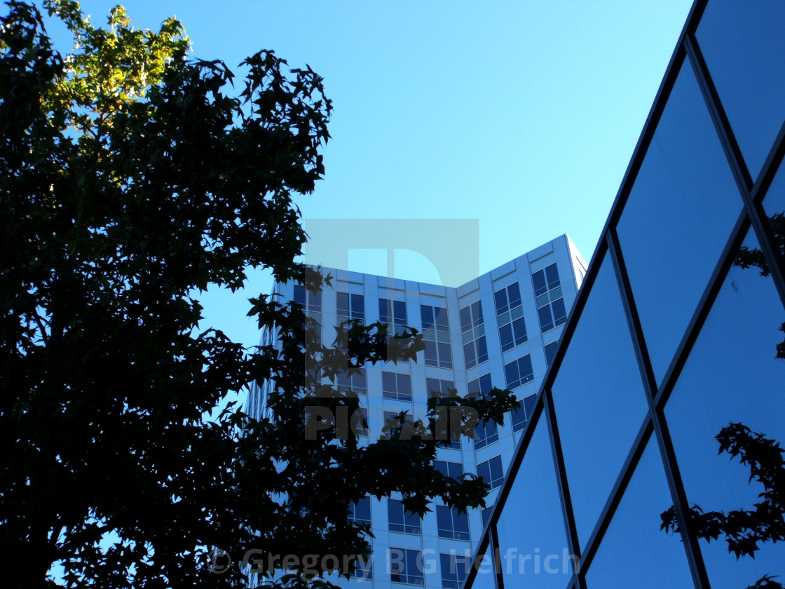 "Highrise's in Blue" stock image