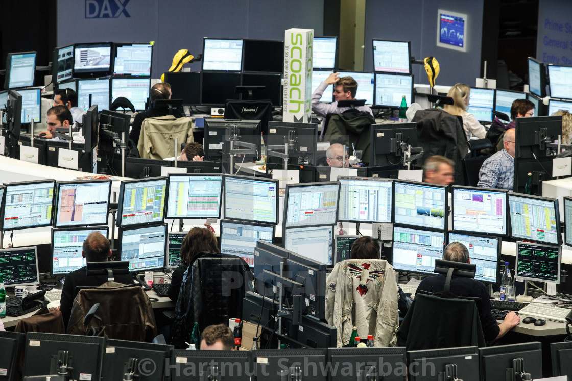 "Handelssaal der Deutschen Boerse" stock image