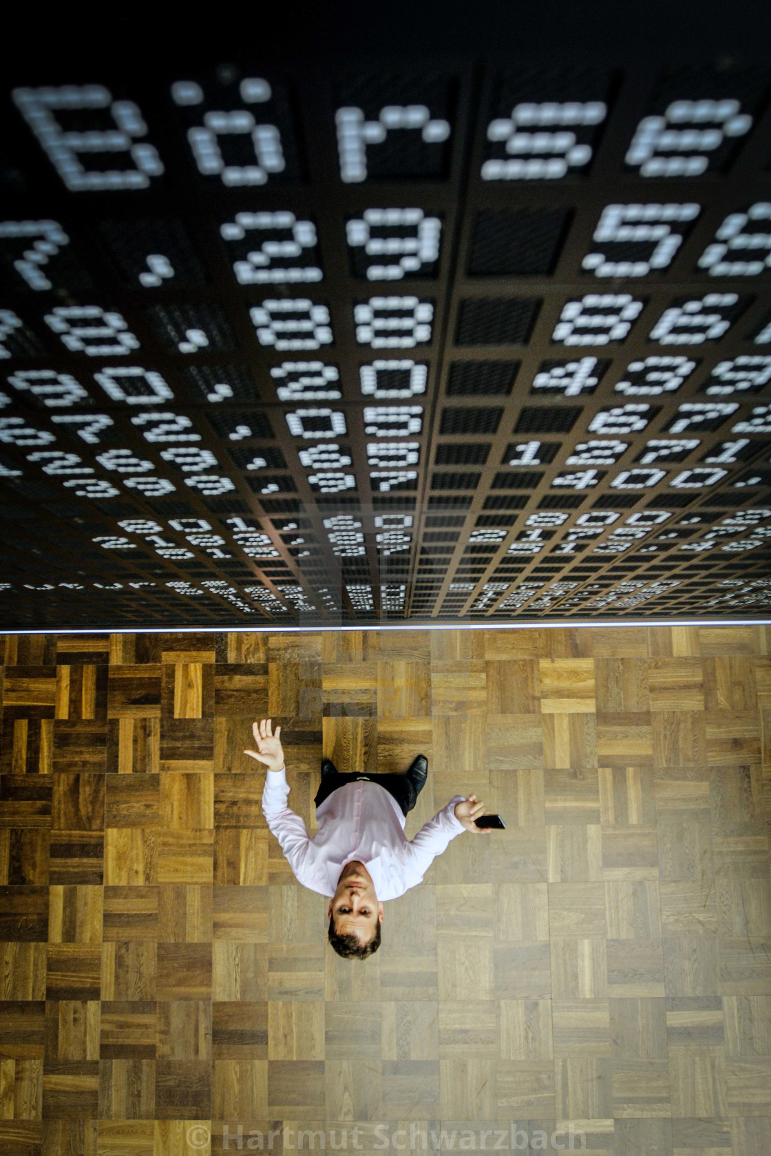 "Handelssaal der Deutschen Boerse" stock image