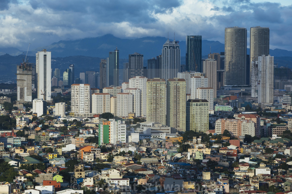 "Skyline Manila" by Hartmut Schwarzbach - $61.04 "Skyline Manila" stock image