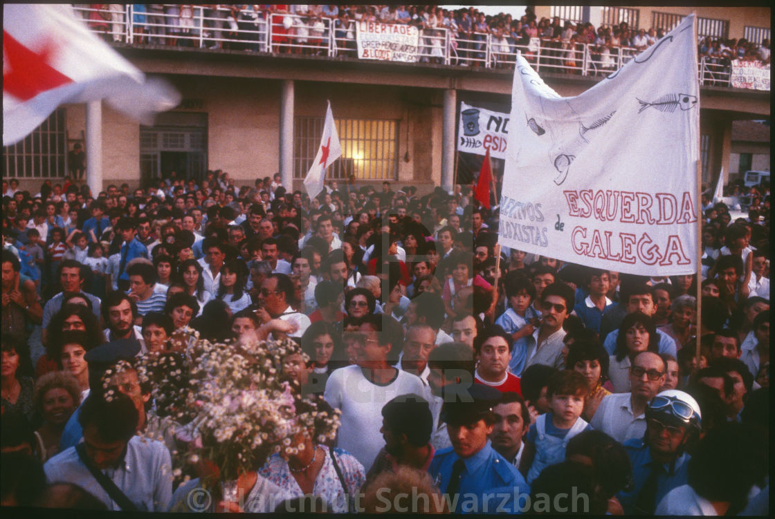 "Greenpeace Action against Nuclear Waste Dumping in the Sea 1982" stock image