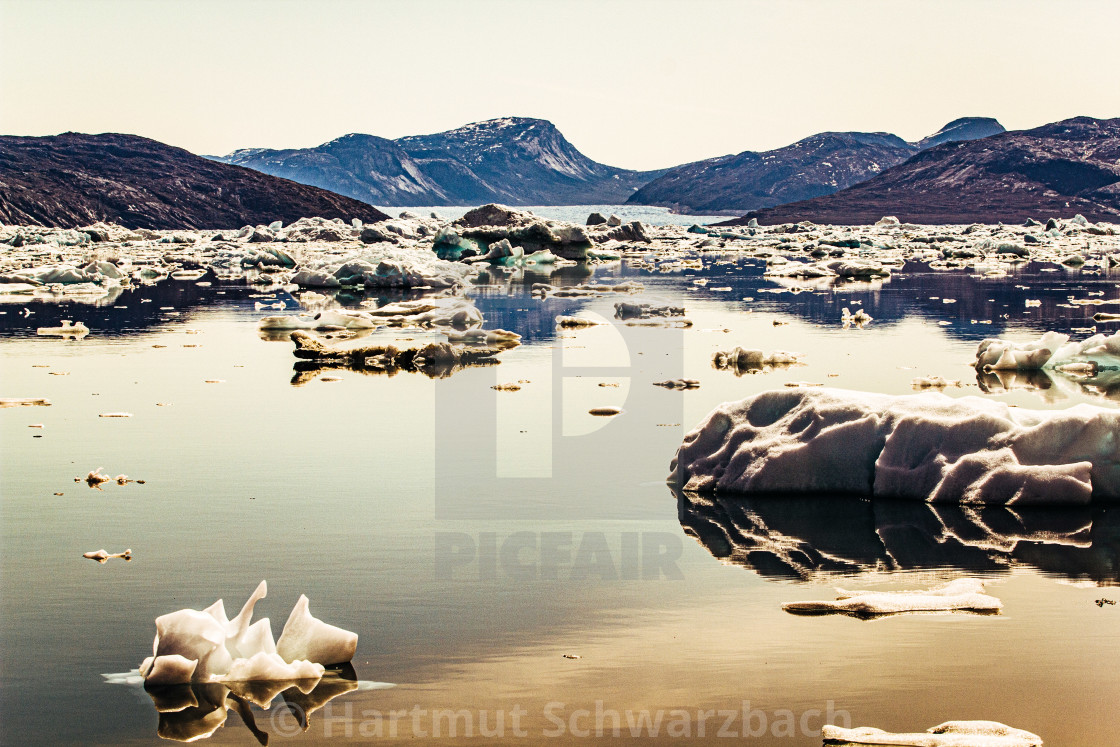 "Groenlandeis - Eisschmelze am Narssap Sermia Gletscher" stock image