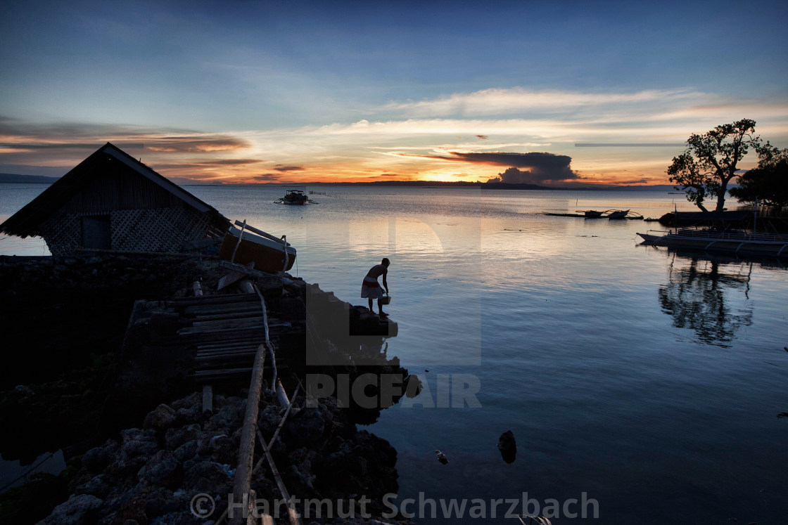 "Batasan Island in the Danajon Bank faces sea-level rise" stock image