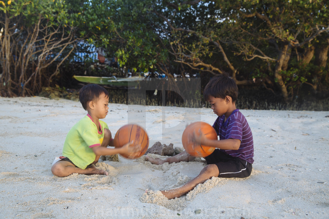 "Batasan Island in the Danajon Bank faces sea-level rise" stock image