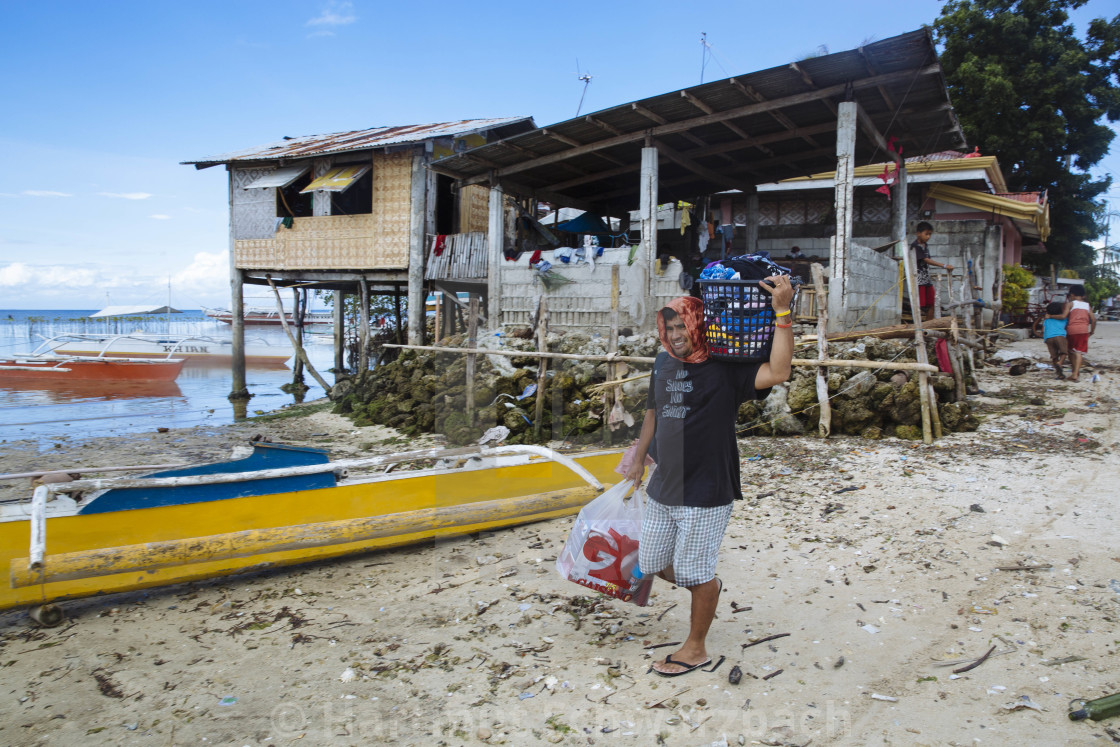 "Batasan Island in the Danajon Bank faces sea-level rise" stock image