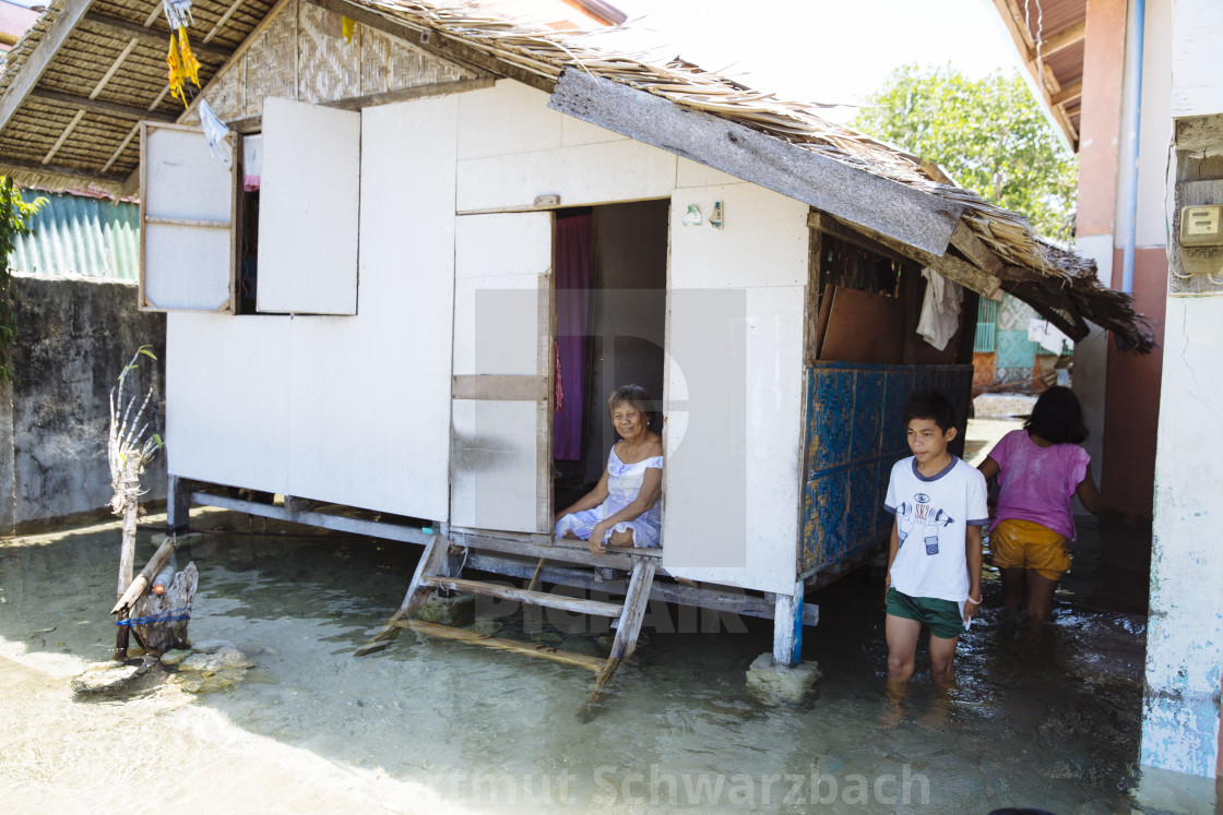 "Batasan Island in the Danajon Bank faces sea-level rise" stock image