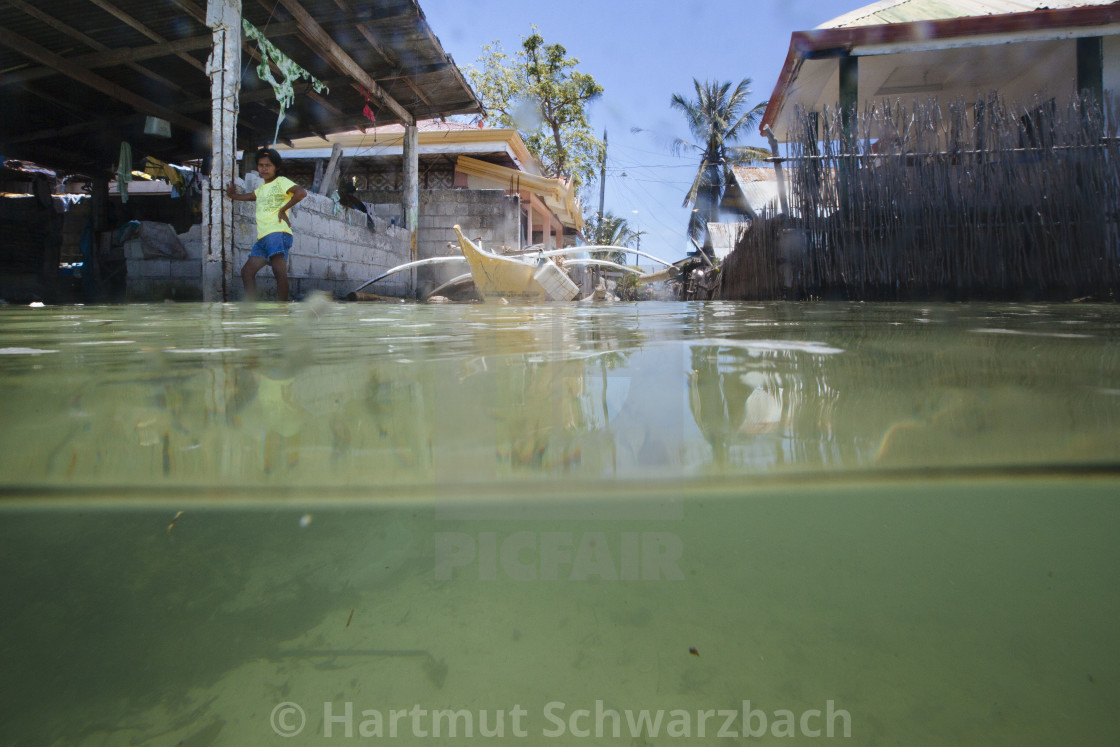 "Batasan Island in the Danajon Bank faces sea-level rise" stock image