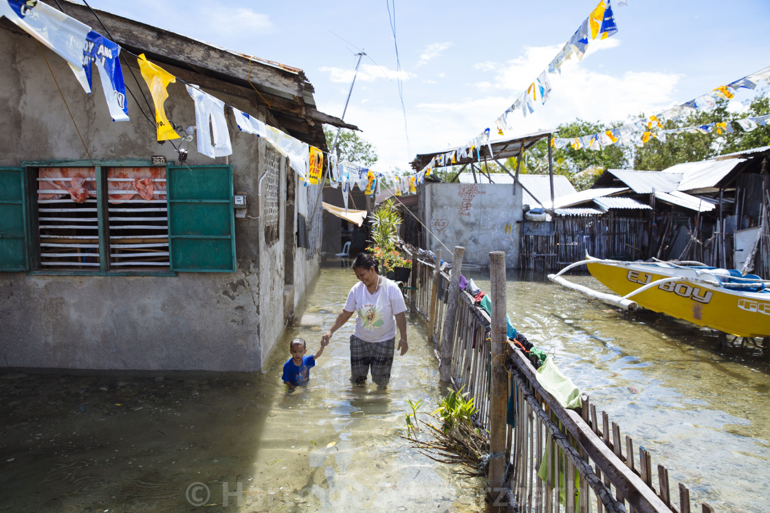 "Batasan Island in the Danajon Bank faces sea-level rise" stock image