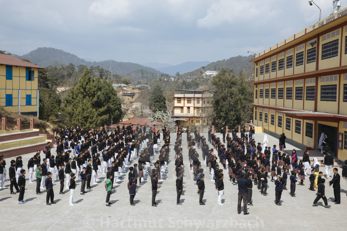 "Catholic School in Arunachal Pradesh India" stock image