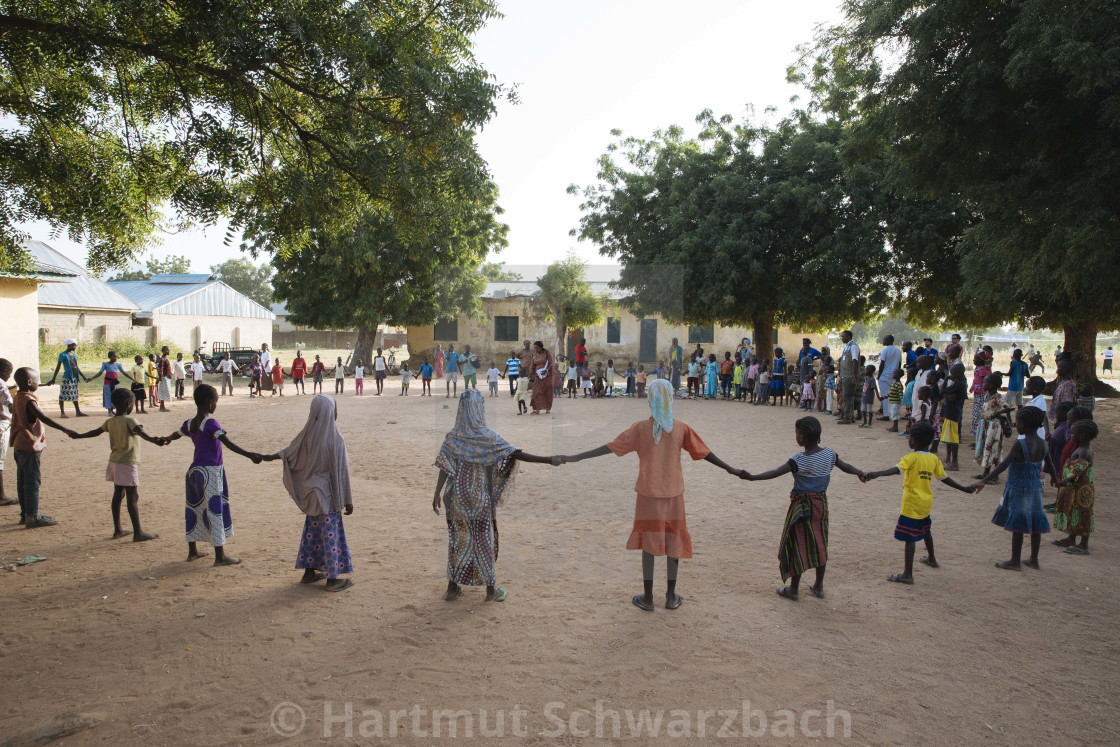 "Destroyed Village School, burned by Boko Haram" stock image