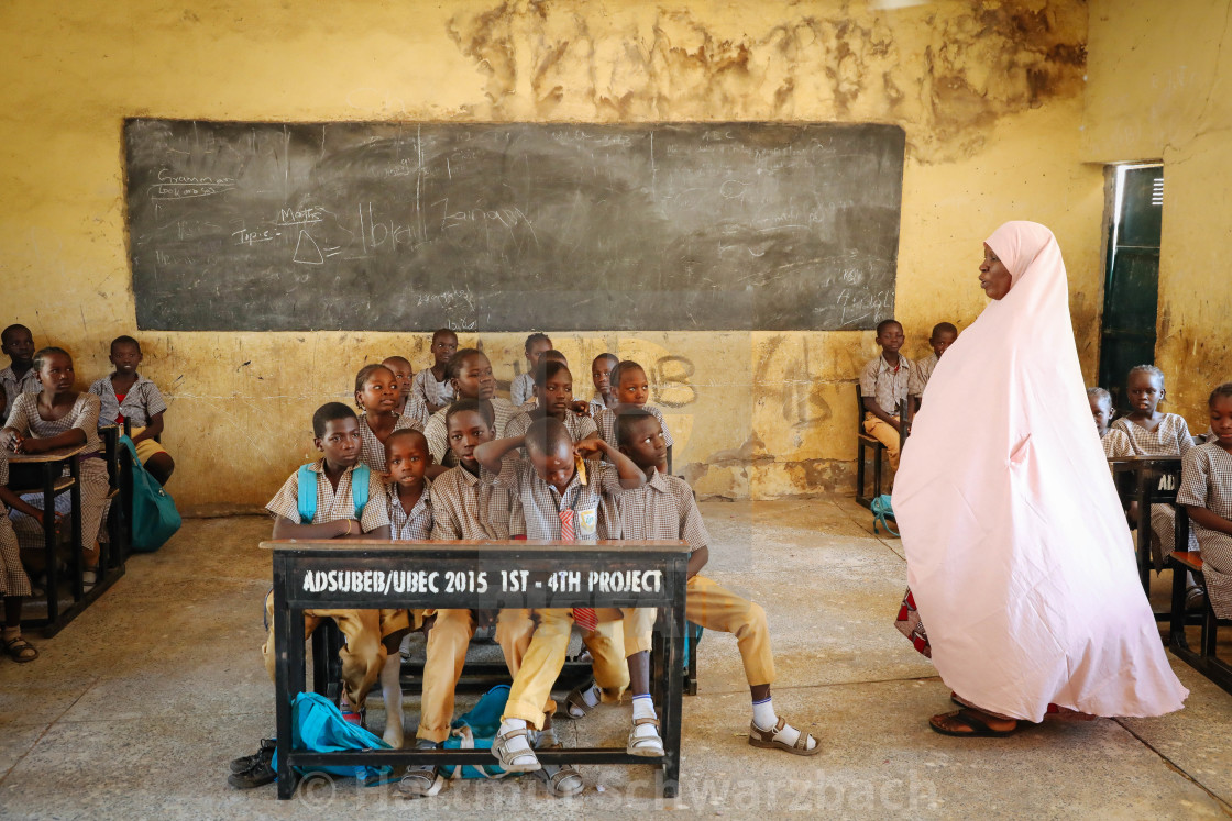 "Grundschule - Boko Haram Flüchtlinge im IDP Camp" stock image