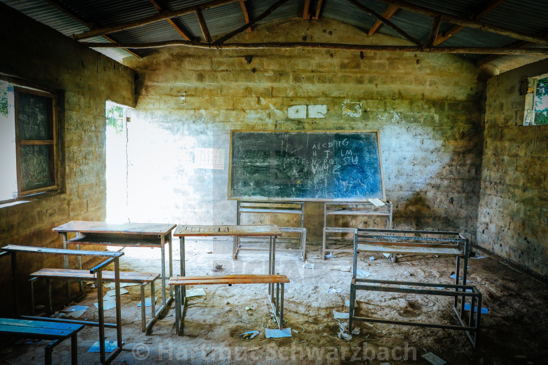 "Destroyed School in Gambella Ethiopia" stock image