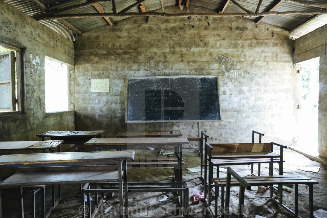 "Destroyed School in Gambella Ethiopia" stock image