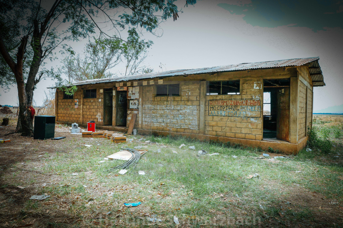 "Destroyed School in Gambella Ethiopia" stock image