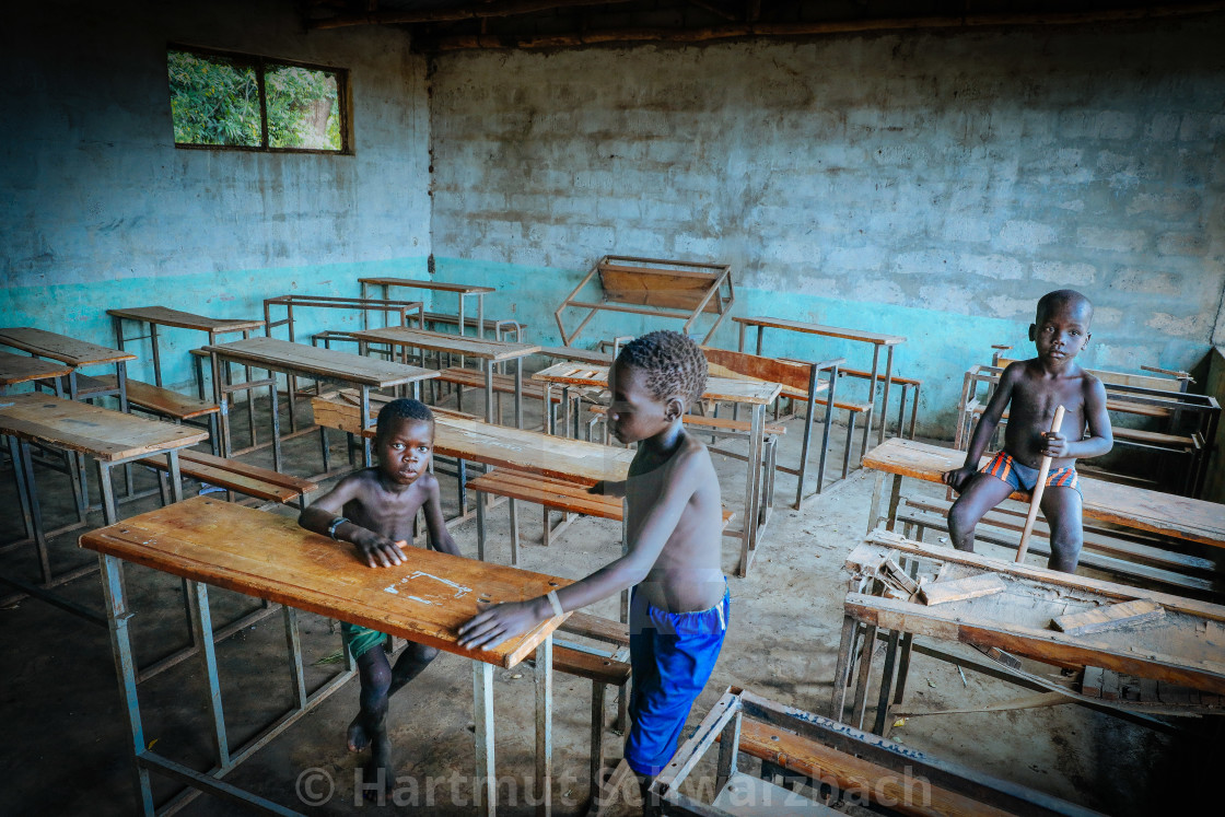 "Destroyed School in Gambella Ethiopia" stock image