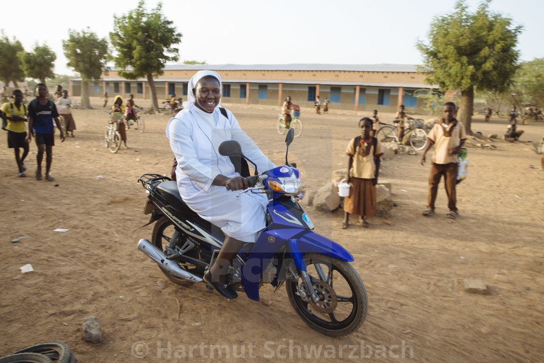 "Catholic School in Burkina Faso" stock image