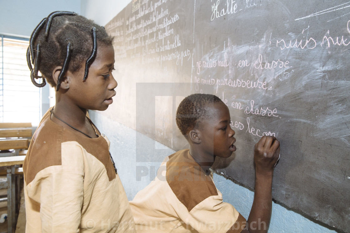 "Catholic School in Burkina Faso" stock image